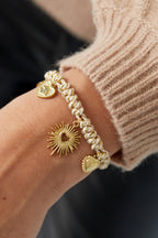 bracelet linked in love - green and 