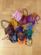 Bandana Fringe Bag Brown-orange