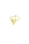 Aesthetic heart ring - Silver Color color
