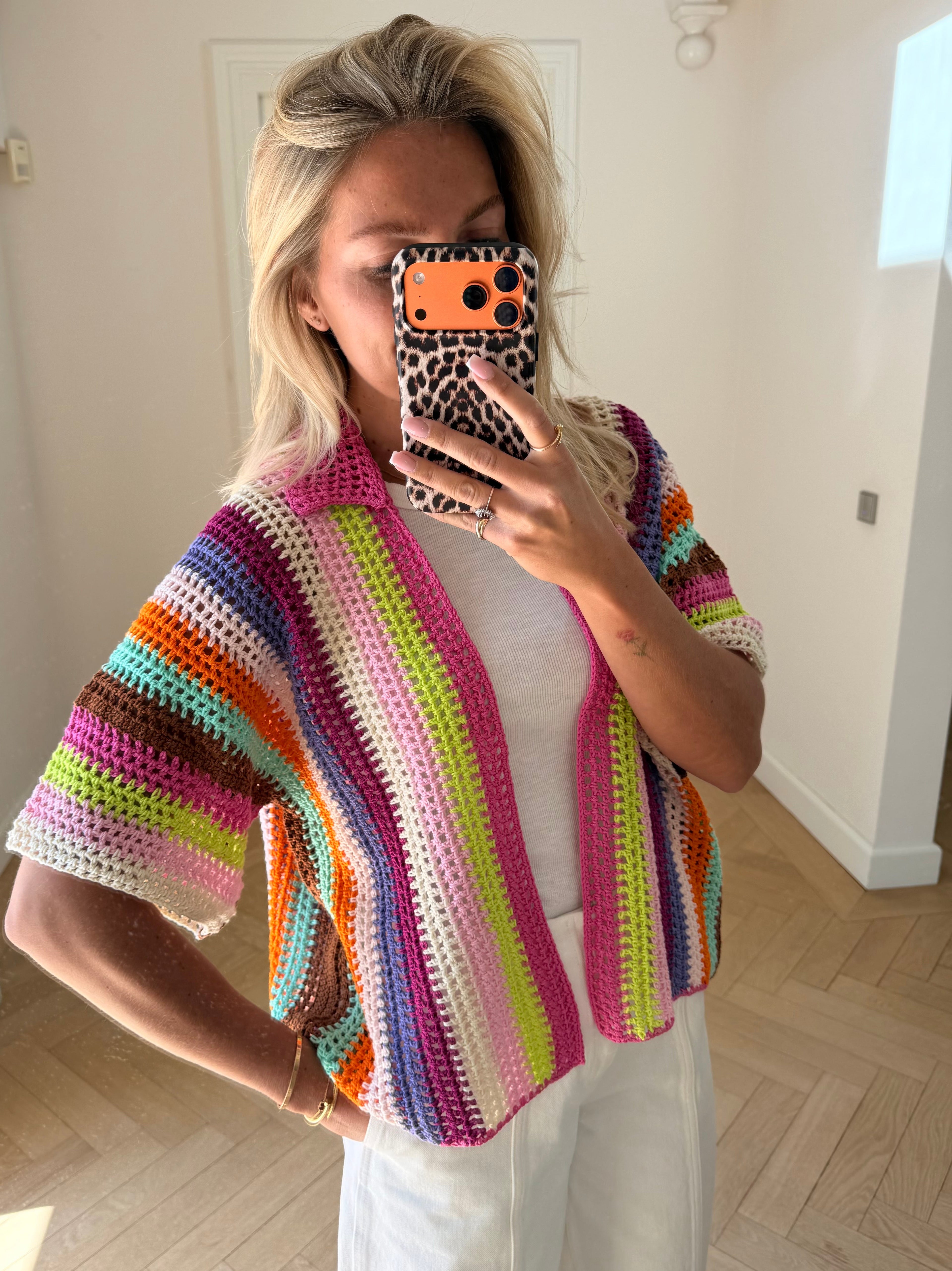 Candy Sunset Cardigan Pink