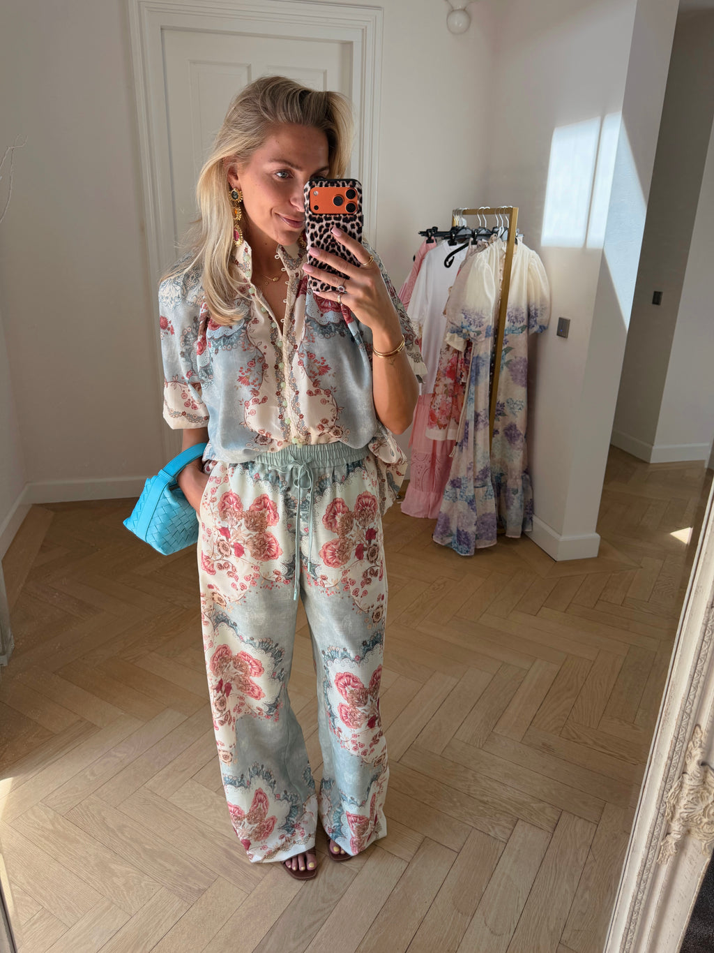 Floral Two-piece Turquoise
