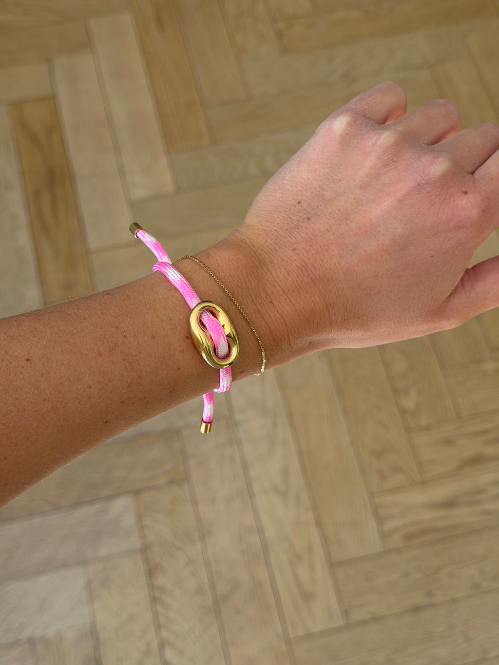 Button Bracelet Pink