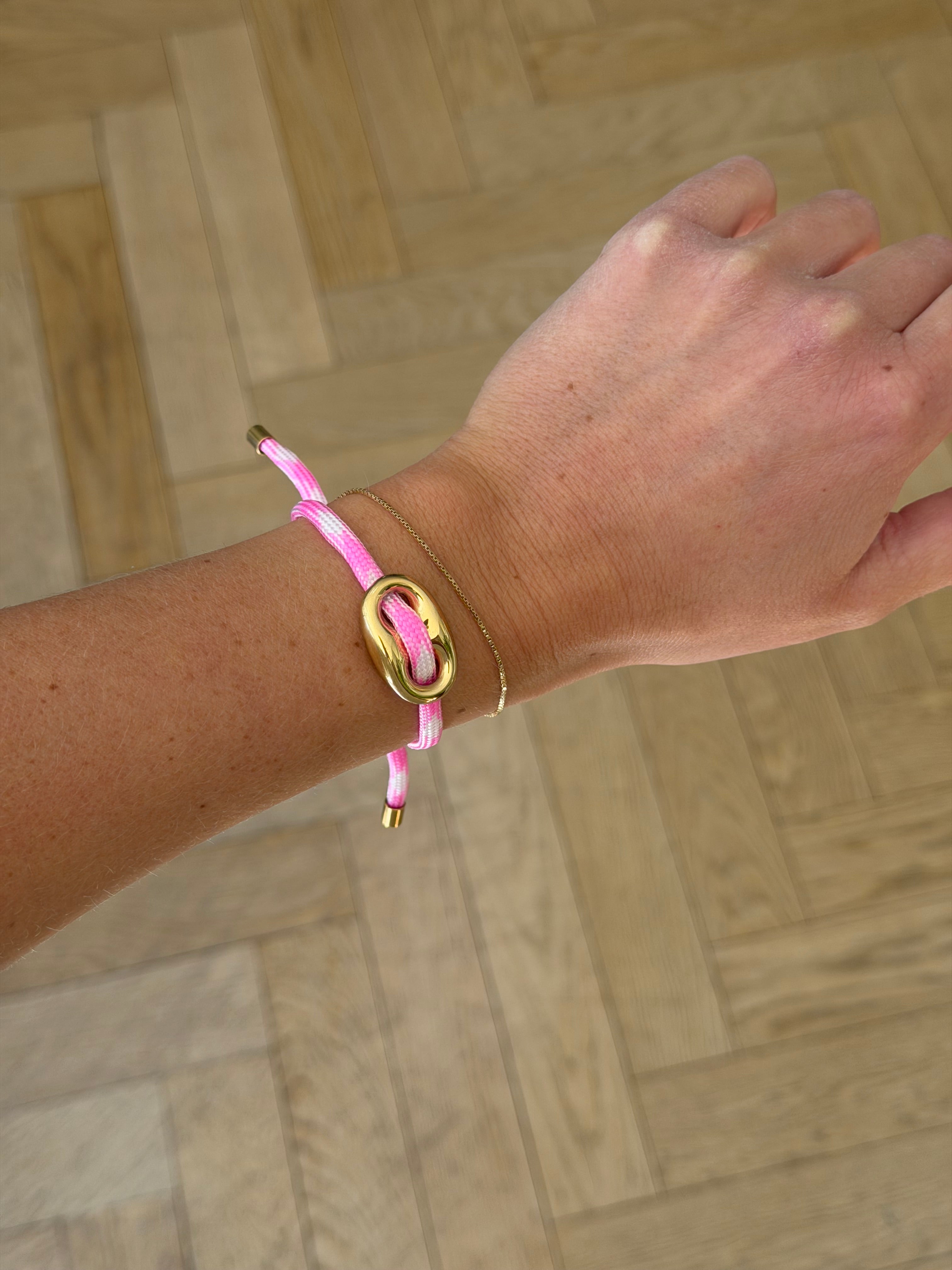 Button Bracelet Pink