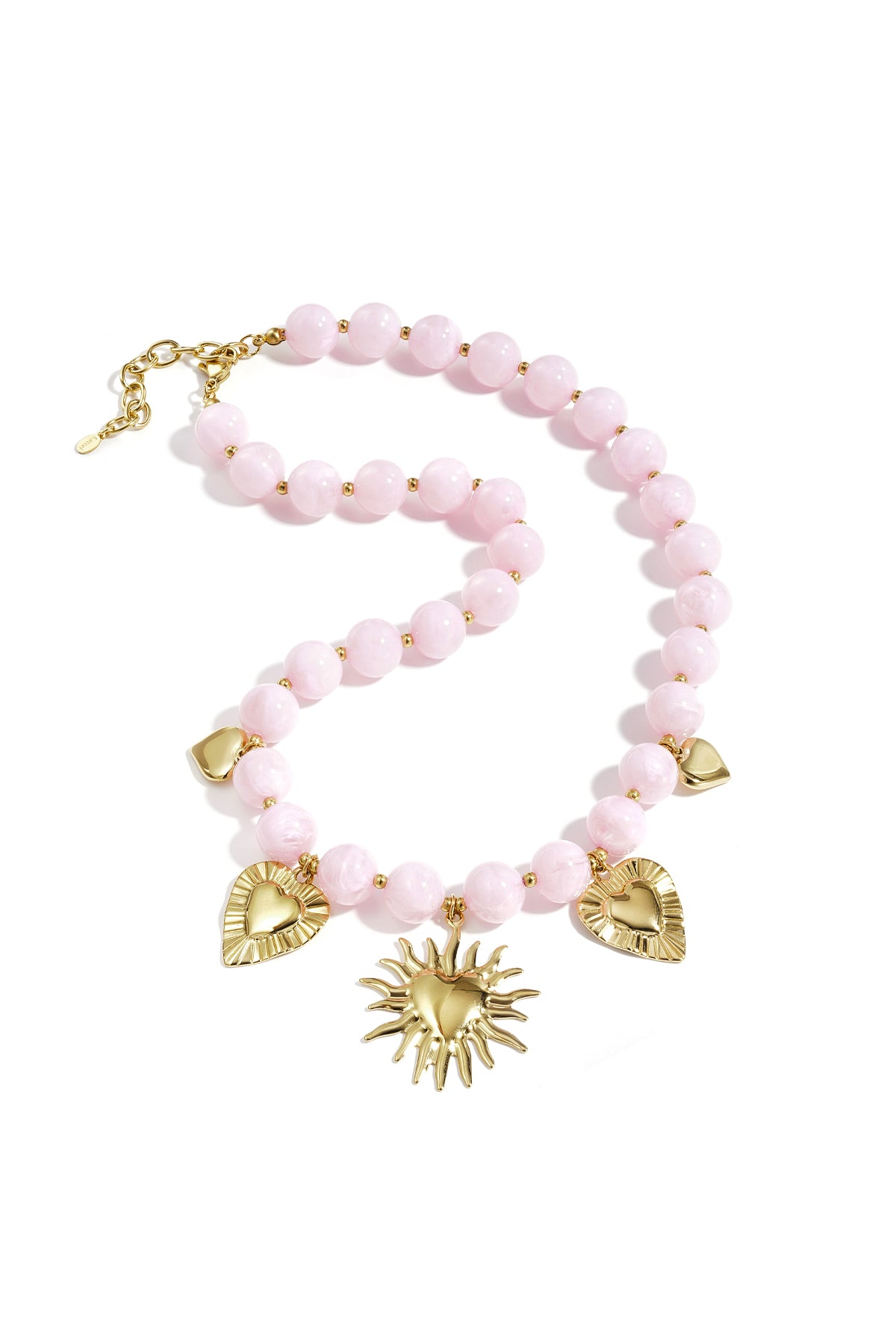 Bead necklace with summer charms