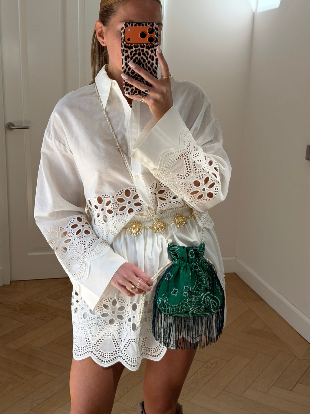 Bandana Fringe Bag Green