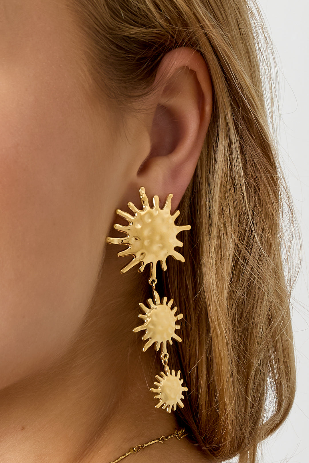 Stainless Steel Dangle Earrings sun Casual Daily Simple Series Women's jewelry