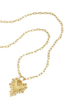 Layered necklace with chunky heart charm