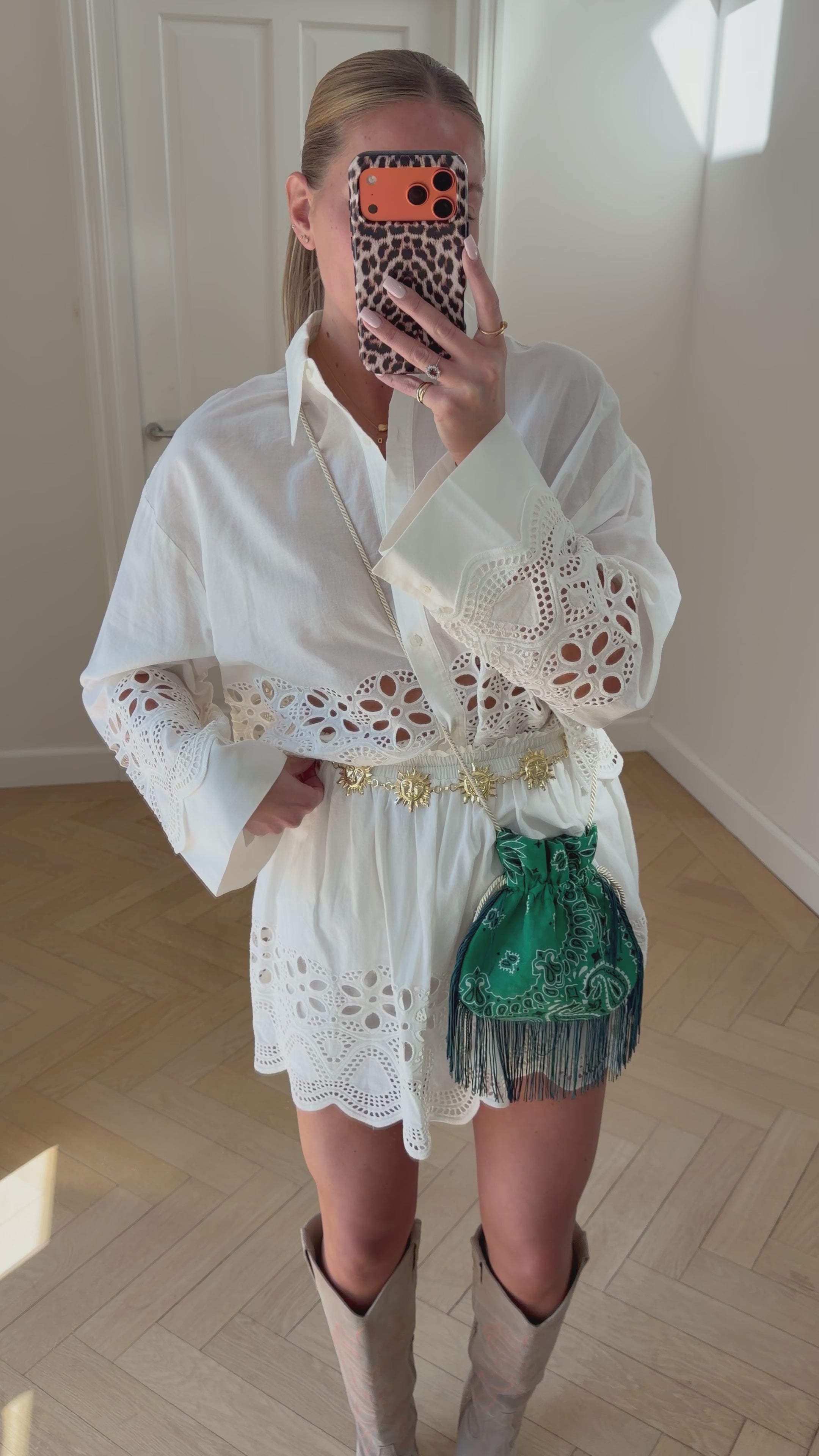 Bandana Fringe Bag Green