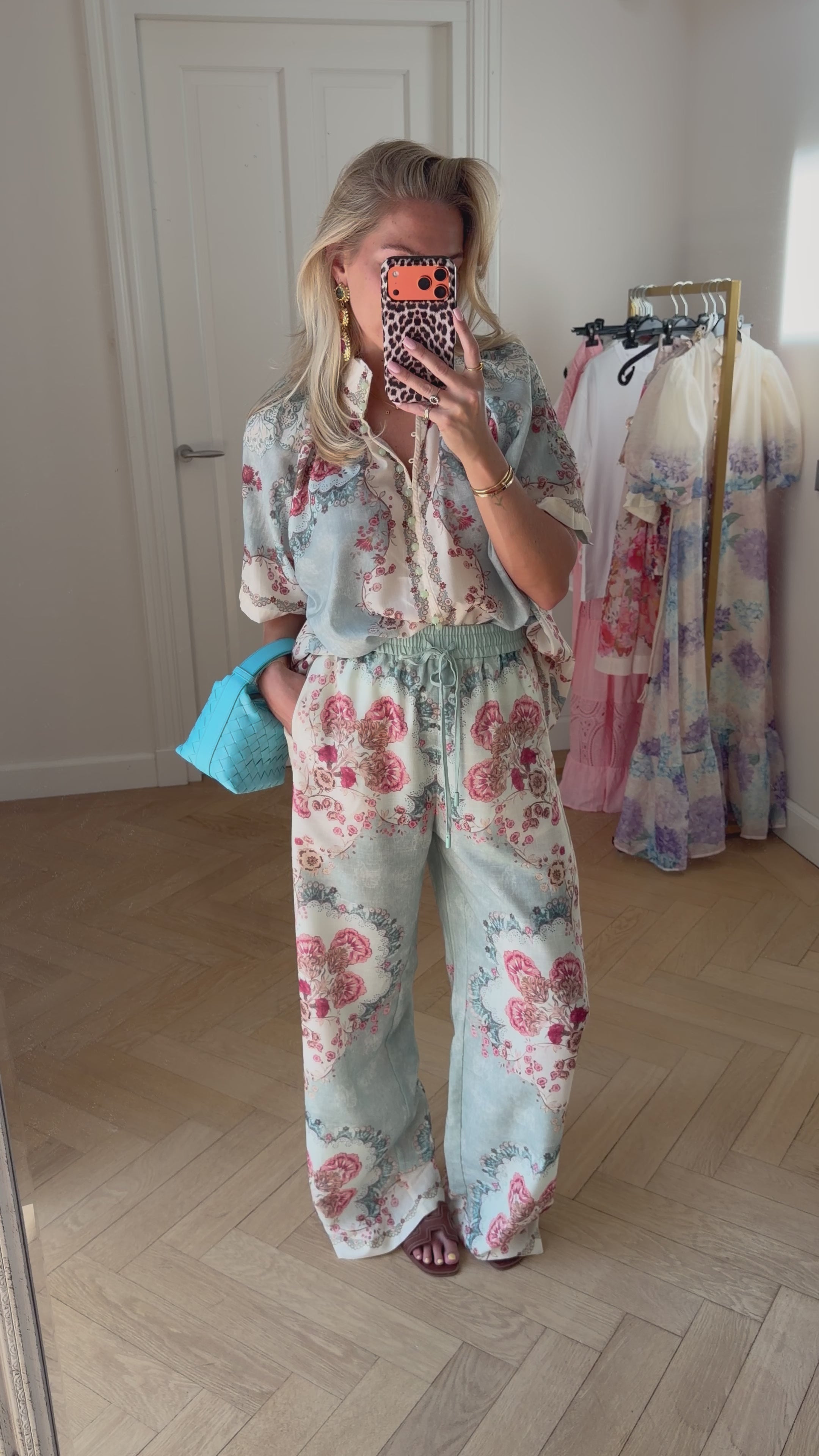 Floral Two-piece Turquoise
