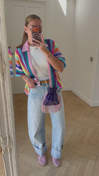 Bandana Fringe Bag Purple
