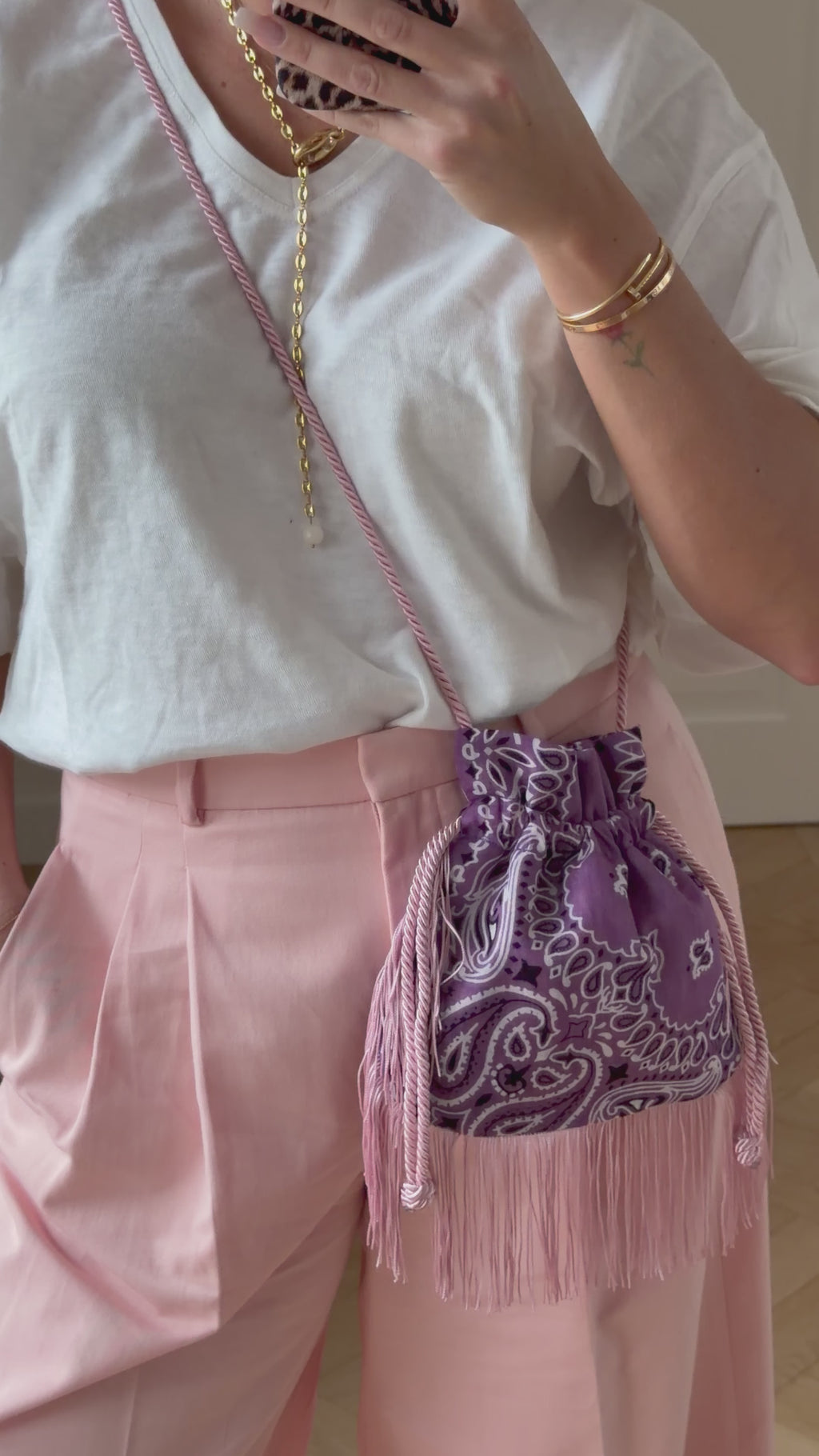 Bandana Fringebag Purple
